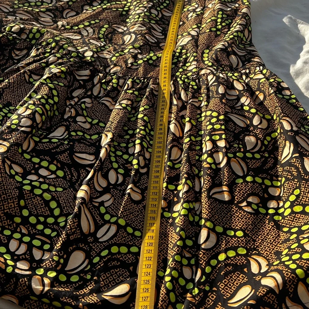 A.L.C. Alexandria Cutout Midi Dress Brown & Tan Flounce Elegant Occasion Dress - Picture 3 of 8